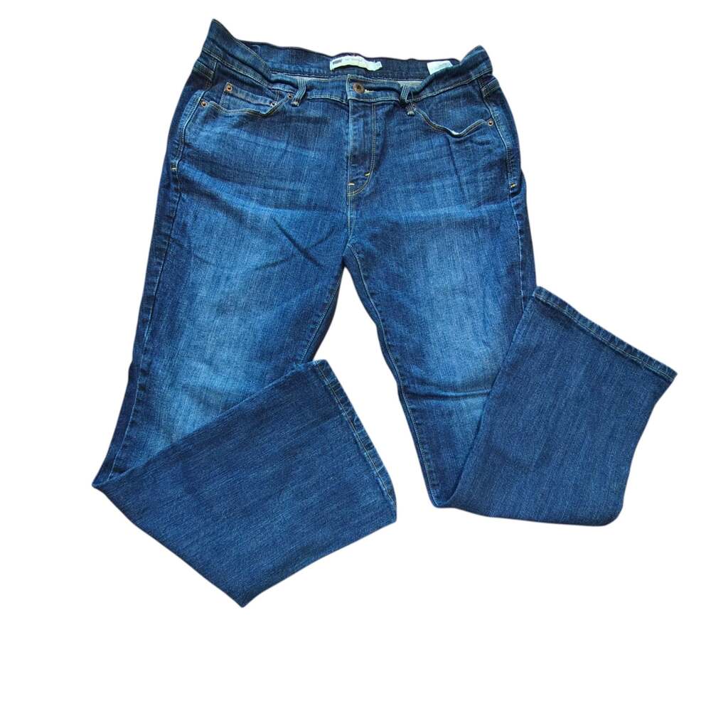Levis 515 Bootcut Jeans Womens 12S W31 L30 Dark Wash Stretch Blue Denim 15515
